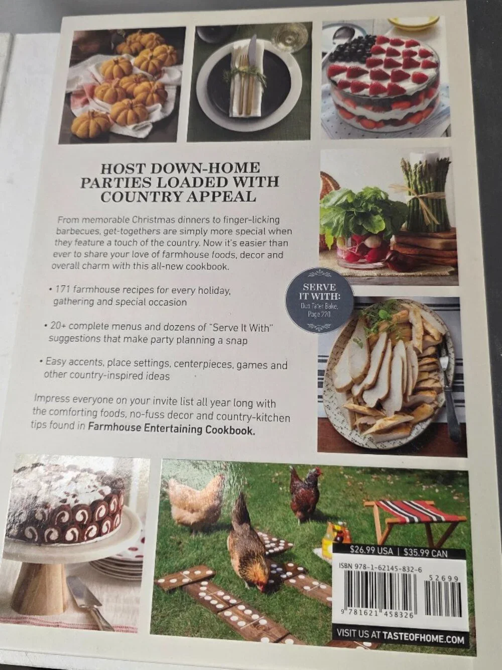 Taste of Home Farmhouse Entertaining Hardback Cookbook